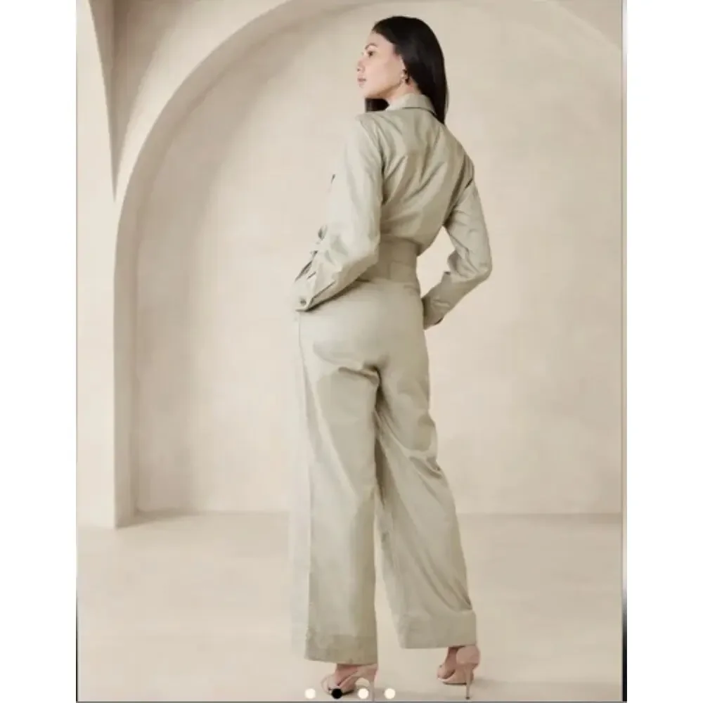 Banana Republic twill jumpsuit size 0 - Picture 3 of 9